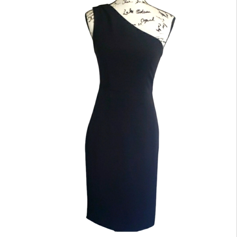 Express Elegant Black One-Shoulder Dress Size 2 New - Picture 1 of 6